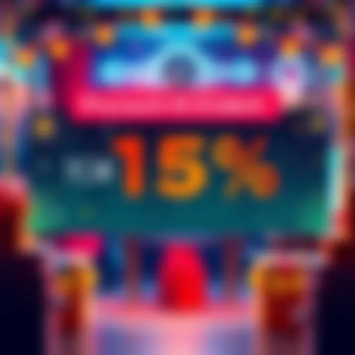A colorful banner announcing the end of a 15% discount promotion with a festive design.