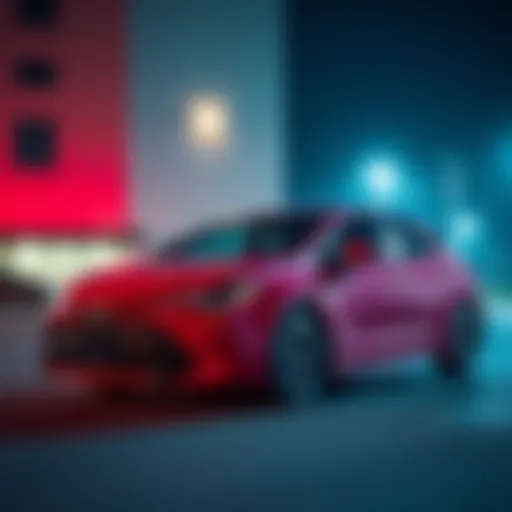 Red 2024 GR Corolla parked, showcasing its sporty design before being listed for sale