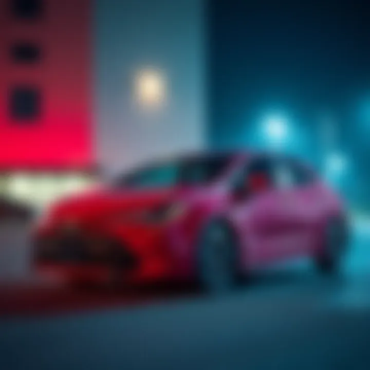 Red 2024 GR Corolla parked, showcasing its sporty design before being listed for sale