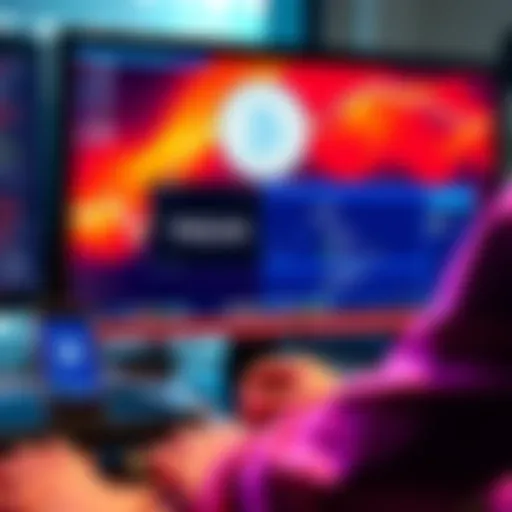 A person using a computer to add HBAR cryptocurrency to a Trezor hardware wallet, with the wallet and digital assets visible on the screen.
