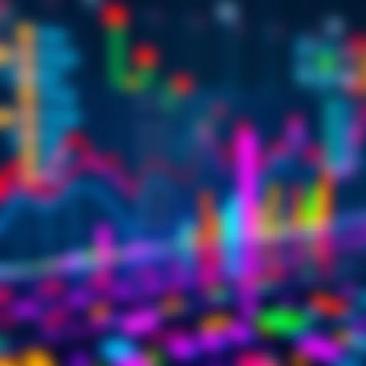 A graph showing increased developer activity in Algorand, with vibrant colors representing growth and engagement from the community.
