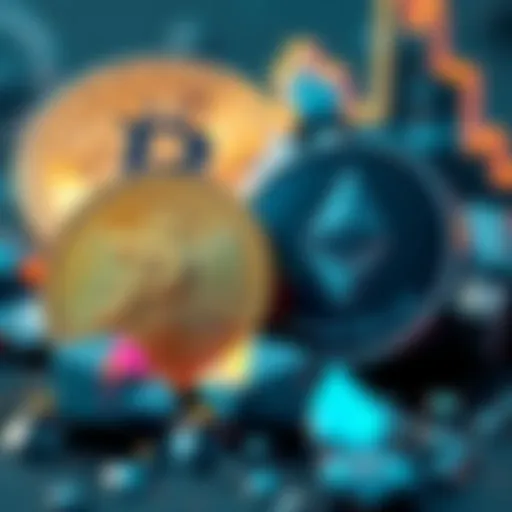 A visual representation of Pendle and Lingo altcoins with Bitcoin and Ethereum in the background, symbolizing portfolio expansion in cryptocurrency.