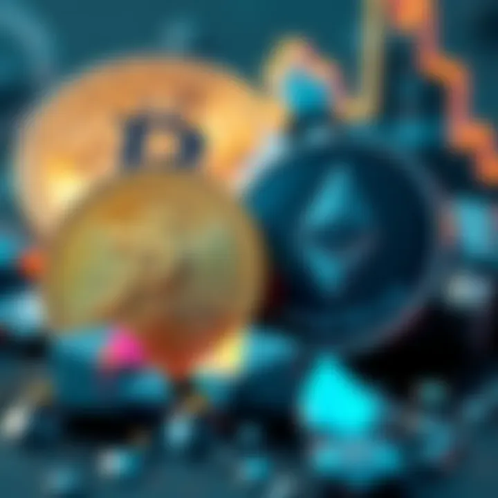 A visual representation of Pendle and Lingo altcoins with Bitcoin and Ethereum in the background, symbolizing portfolio expansion in cryptocurrency.