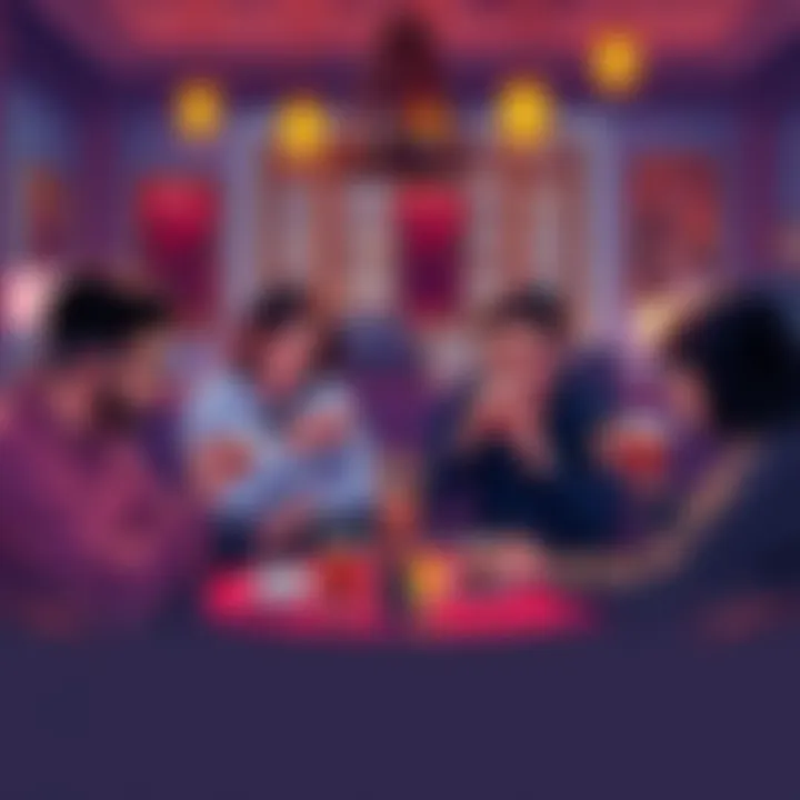 A group of people calmly sipping tea while discussing investments in a cozy setting