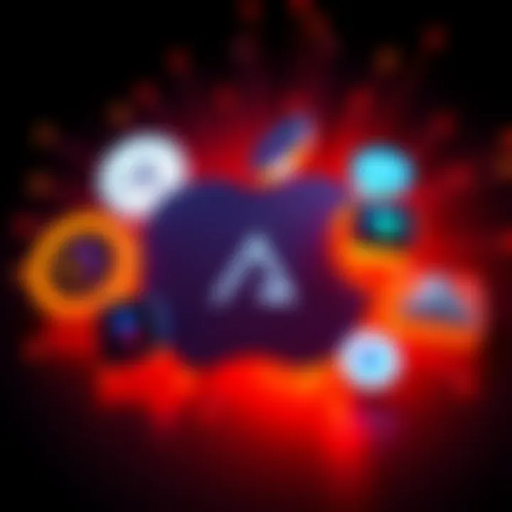 A visual representation of Apple's logo alongside symbols of cold wallet apps like Trezor, illustrating the controversy over banning them.