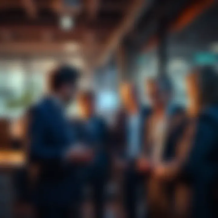 Asset Managers Embracing Tokenization A group of professionals discussing digital tokens and financial innovation in an office setting