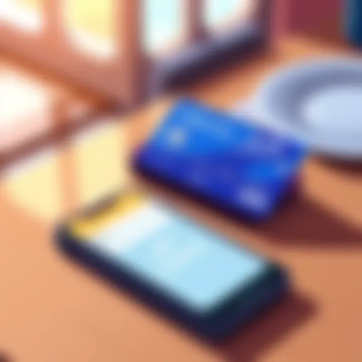 A Barclays Avios credit card resting on a wooden table with a smartphone nearby displaying the Curve app