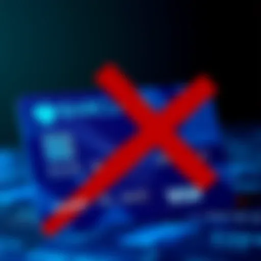 A Barclays debit card with a red cross symbol over it, indicating the end of crypto transactions.