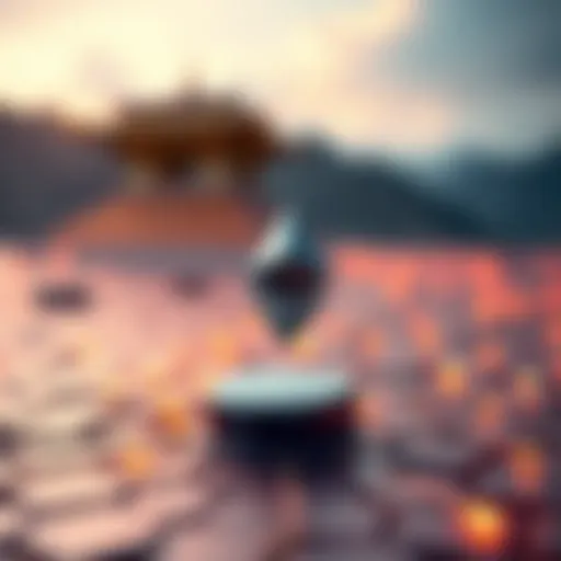 A representation of Bhutan's National Digital ID system integrating with the Ethereum blockchain, symbolizing secure identity verification and privacy protection.