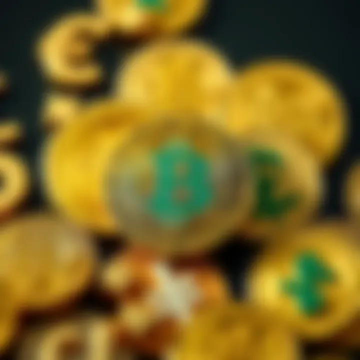 Bitcoin coins and currency symbols A collection of Bitcoin coins next to traditional currency symbols, showing the contrast between its Store of Value and peer-to-peer uses.