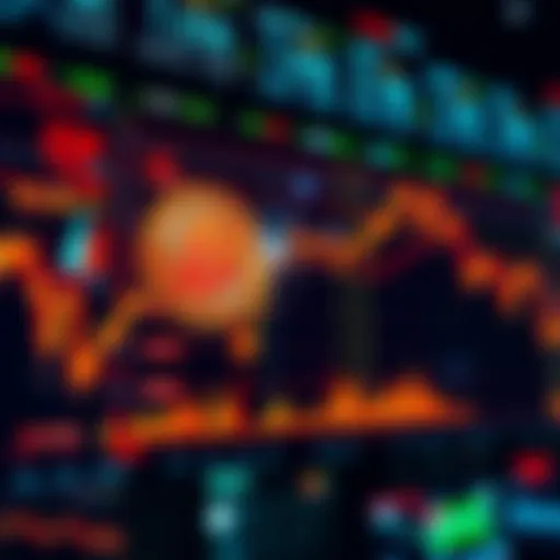 A chart showing Bitcoin's fluctuating price around 108K with traders analyzing market trends.
