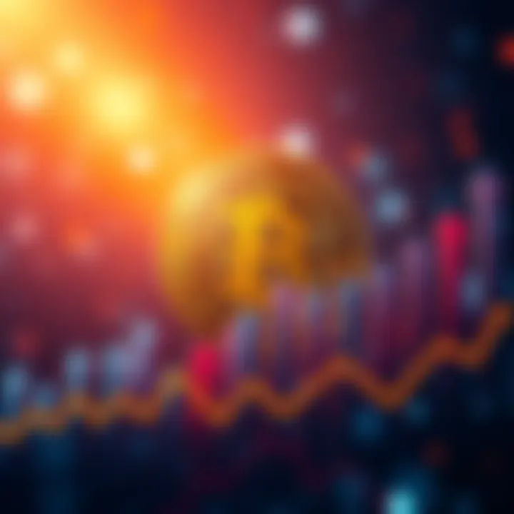 Bitcoin Adoption Concept A visual representation of Bitcoin adoption with slow growth symbols, featuring a bitcoin logo surrounded by upward trending arrows and a stable graph.