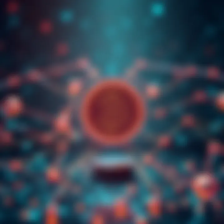 Bitcoin Blockchain Data Storage A visual representation of the decentralized storage of Bitcoin blockchain data, showing multiple nodes connected to a central network with digital elements symbolizing data flow.