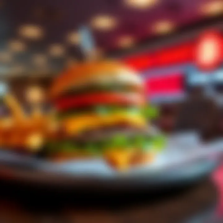 Bitcoin Burger at Steak and Shake A delicious Bitcoin Burger served with fries at Steak and Shake, featuring a unique blend of traditional American flavors and cryptocurrency elements.