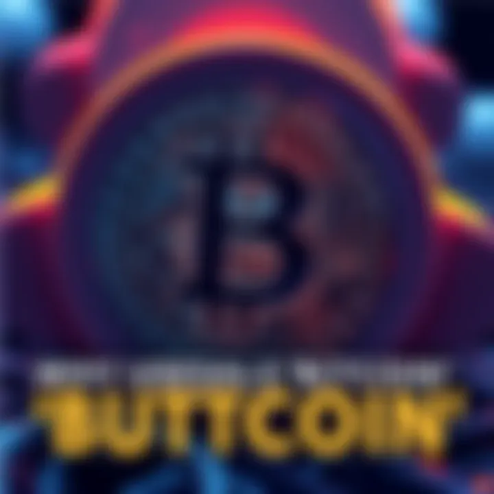 A humorous illustration depicting a Bitcoin symbol with a funny face, symbolizing the nickname 'Buttcoin'.