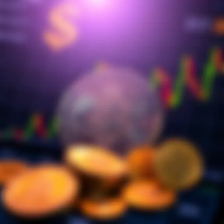 Bitcoin Chart with Dollar Symbols A chart showing Bitcoin's performance alongside dollar symbols, highlighting the lack of stability in Bitcoin as a hedge against the dollar.