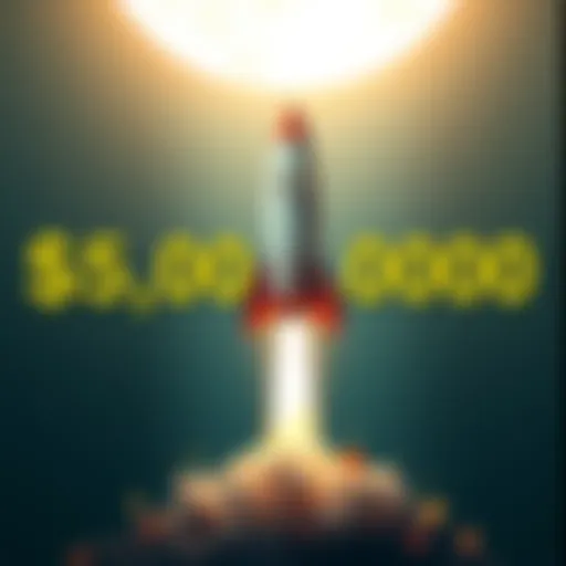 A fun Bitcoin meme showing a rocket launching, symbolizing the rise to $200,000, with playful graphics and a joyful tone.