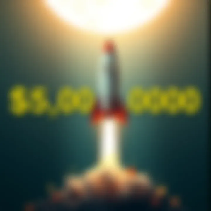 A fun Bitcoin meme showing a rocket launching, symbolizing the rise to $200,000, with playful graphics and a joyful tone.