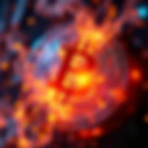 A close-up of the Bitcoin currency symbol glowing with energy, symbolizing its impact on finance.