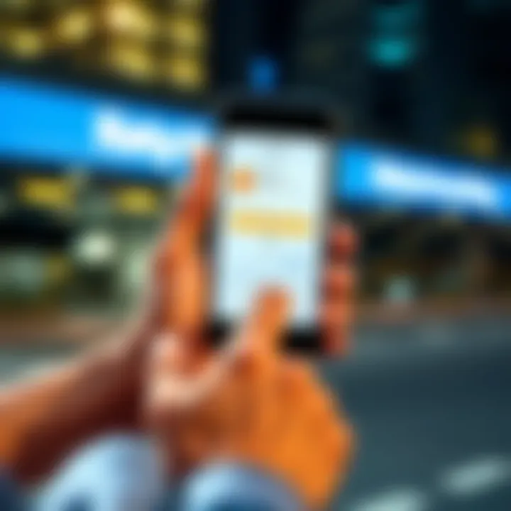 Bitcoin Investment A person holding a smartphone showing a Bitcoin investment app with a $5 investment highlighted.