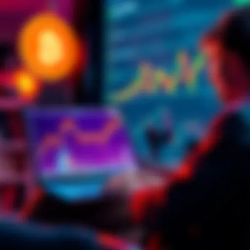 A person analyzing Bitcoin prices on a laptop while considering investment options.