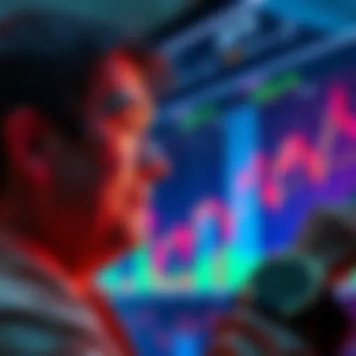 A person looking at a chart showing Bitcoin prices with a hopeful expression, symbolizing potential investment gains before a bear market.