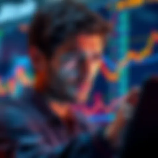 An investor looking at Bitcoin charts with a thoughtful expression, considering their investment strategy and future contributions.