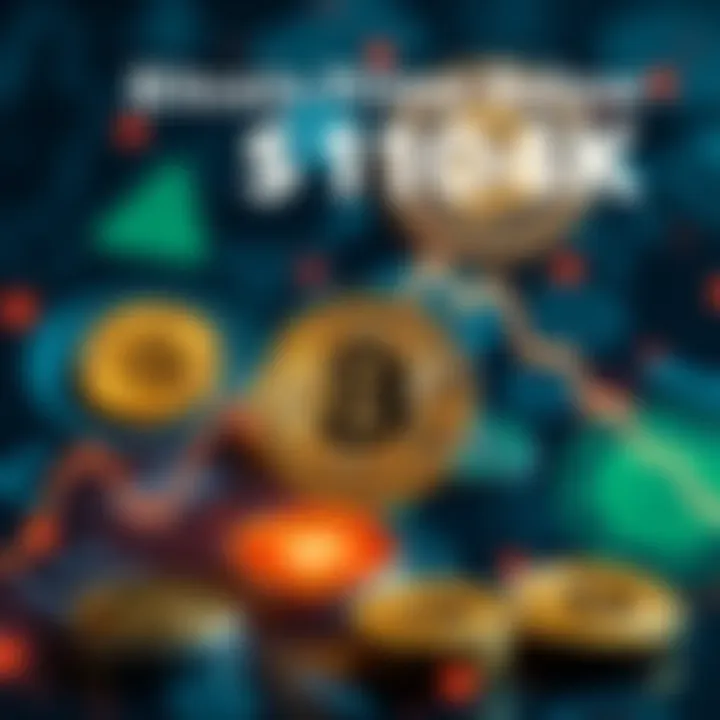 Bitcoin price drop below $104K A downward trend graph illustrating Bitcoin's price drop below $104,000, with negative indicators and a background of cryptocurrency symbols