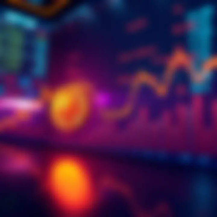 A graph showing a sharp decline in Bitcoin prices with large sell-off indicators, illustrating market volatility.