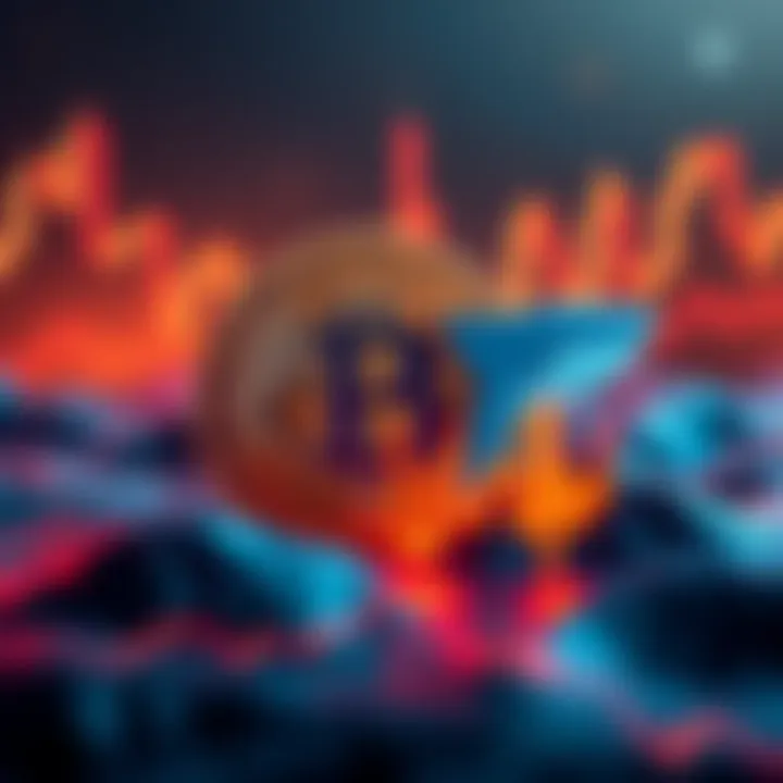 A graphic showing Bitcoin trading at a high value with a whale icon in the background symbolizing a large investor's influence.