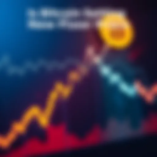 Graph showing Bitcoin price fluctuations with a downward trend and a marked new floor price