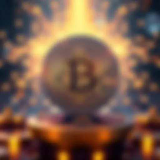 A digital representation of Bitcoin with a lock symbol, illustrating the balance between privacy and security in transactions.