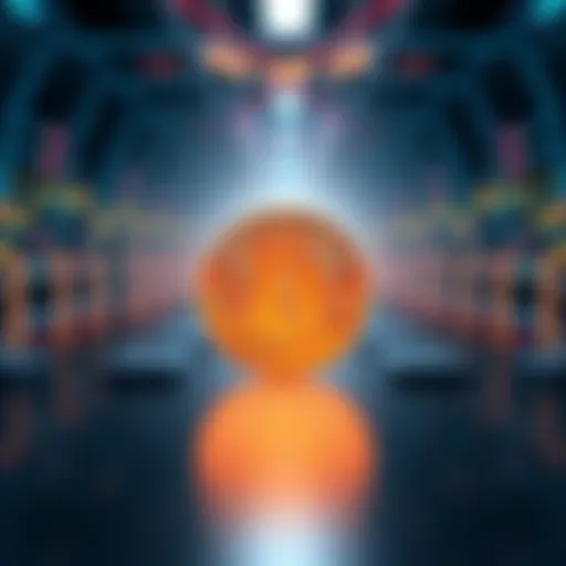 Bitcoin logo in front of a digital network symbolizing resilience during AWS outage