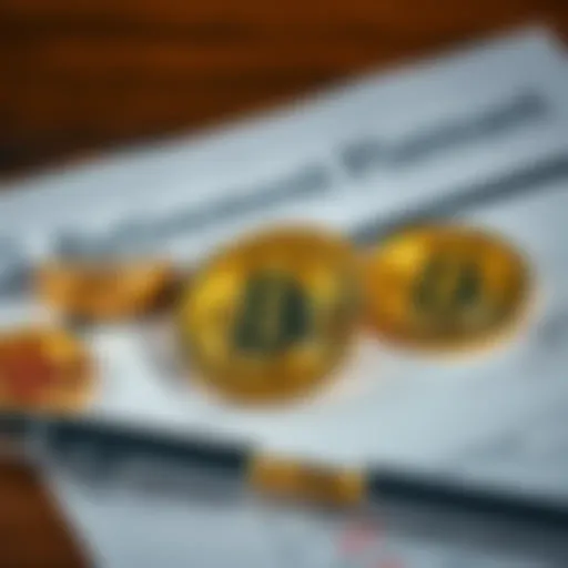 A visual depicting Bitcoin coins beside a retirement plan document, highlighting the emerging trend of cryptocurrency in 401(k) investments.