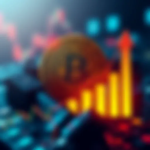Bitcoin logo with an upward trend graph, symbolizing its rise over $111,000