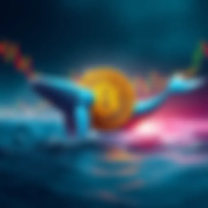 Bitcoin Short Bet A graphic showing a significant drop in Bitcoin's value with a large whale symbol indicating a $235 million short position, suggesting market volatility ahead.