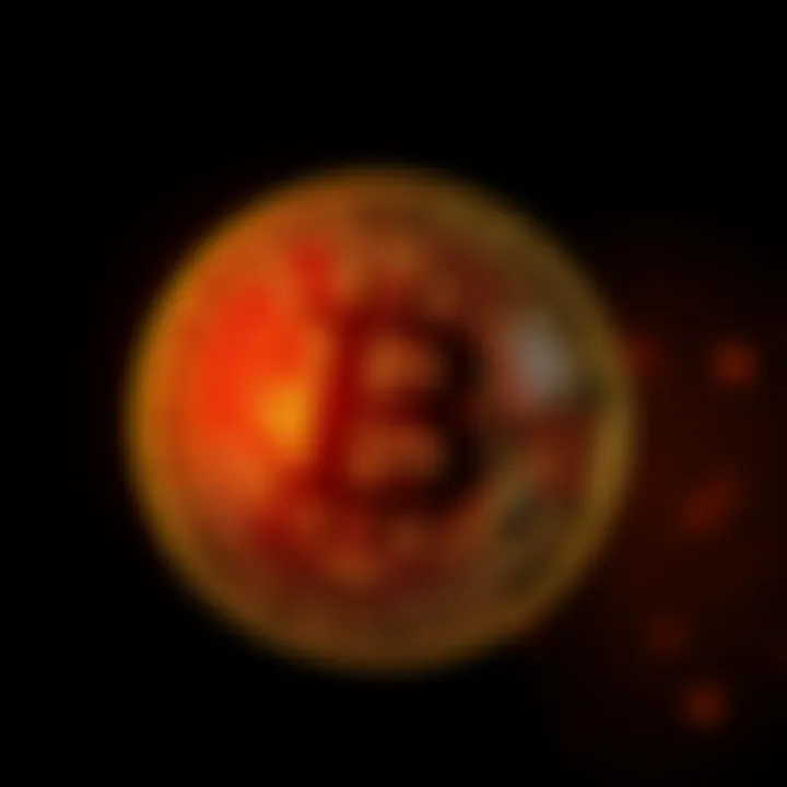 A glowing Bitcoin symbol against a dark background, symbolizing its dominance in finance
