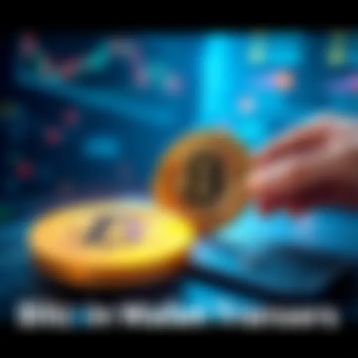 Illustration showing a Bitcoin being sent from an exchange to a cold wallet, highlighting UTXO management.