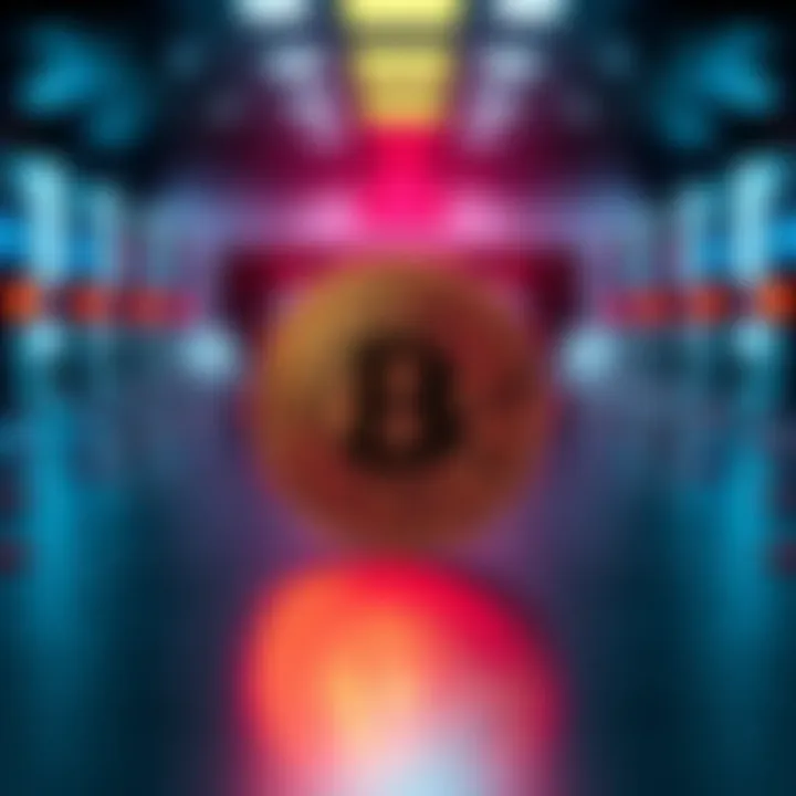A Bitcoin symbol surrounded by a red warning sign to indicate risks associated with artificial Bitcoin.