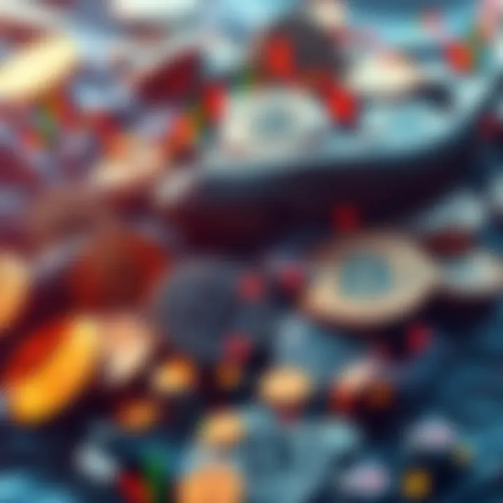Bitcoin whales selling their coins A representation of Bitcoin coins being sold by large investors, symbolizing a shift in trading strategy