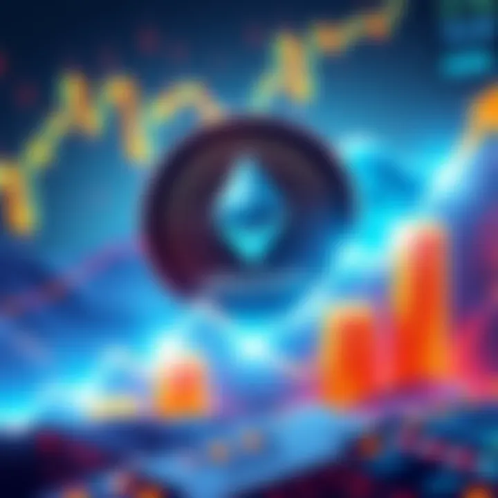 A graphic showing BitMine Immersion's value increasing alongside Ethereum's logo and ARK Invest's brand, symbolizing a strong market shift in cryptocurrency.