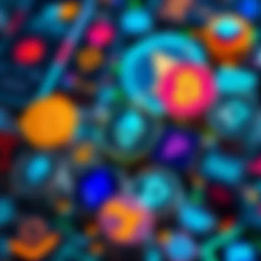 Various blockchain logos representing ETH competitors, showcasing their integration and growth in the crypto space.