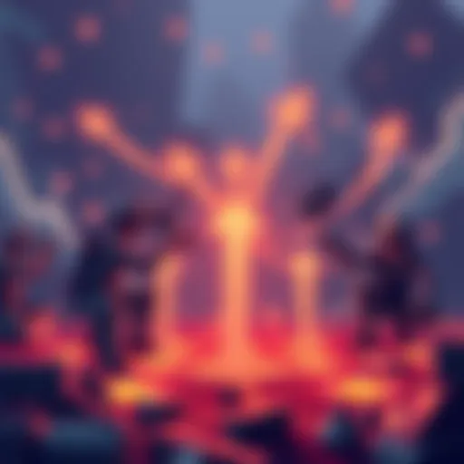 A graphic showing miners collaborating on a blockchain to counter secret block tactics, with arrows indicating chain stability, and a decentralized network theme.