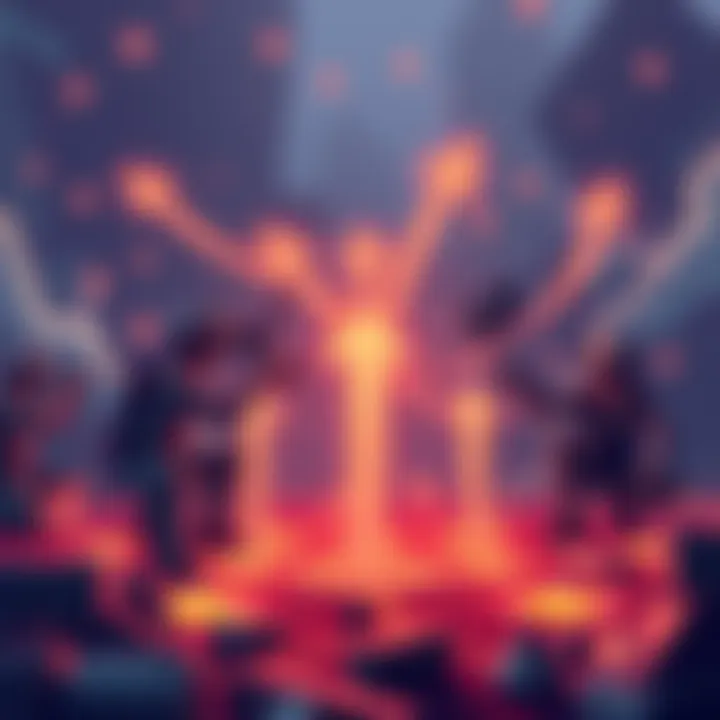A graphic showing miners collaborating on a blockchain to counter secret block tactics, with arrows indicating chain stability, and a decentralized network theme.