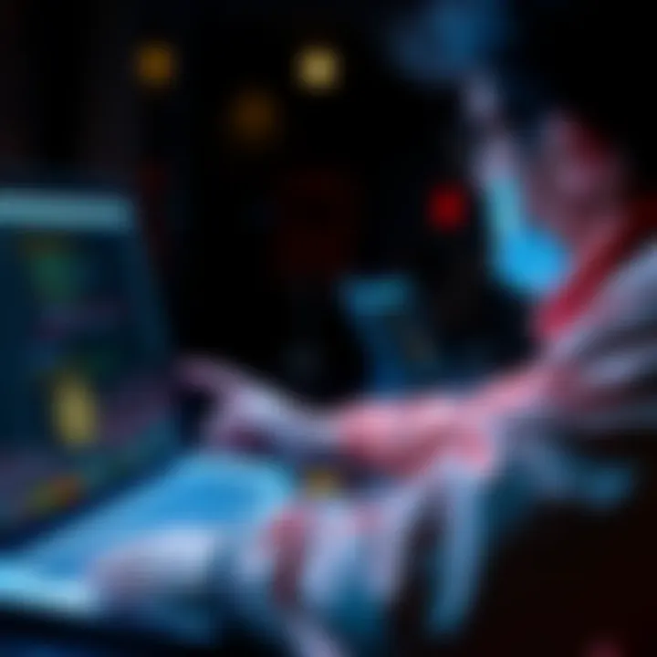 A person analyzing shareable blockchain URLs on a laptop, showcasing ERC20 and NFT transactions