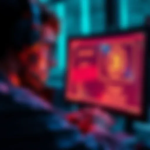 A frustrated person looking at a computer screen with a blocked account message while mining coins, depicting user struggles with redemption issues