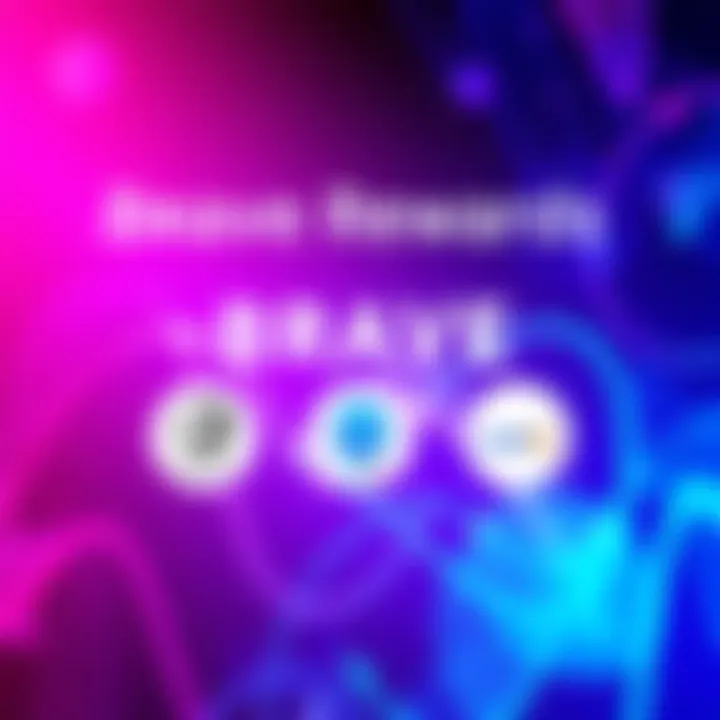 Logo representations of new Brave Rewards partners Ubisoft, GolfN, Moonwalk Fitness, Novacast AI, and Berrie DEX against a vibrant background