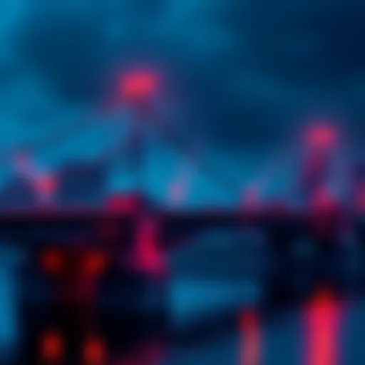 A visual representation of a blockchain project facing challenges due to a bridge hack, highlighting the impact on its network and ambitions to rival Solana.