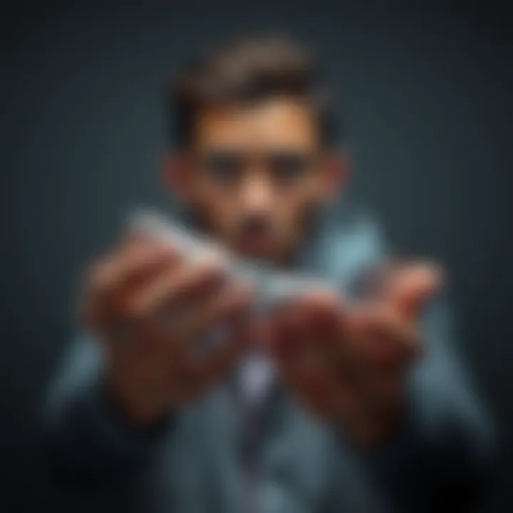 A person looking disappointed while holding a broken contract or agreement in their hands