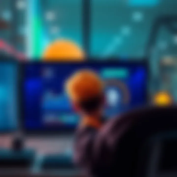 Person looking at a computer screen showing the BISQ platform for buying Bitcoin.
